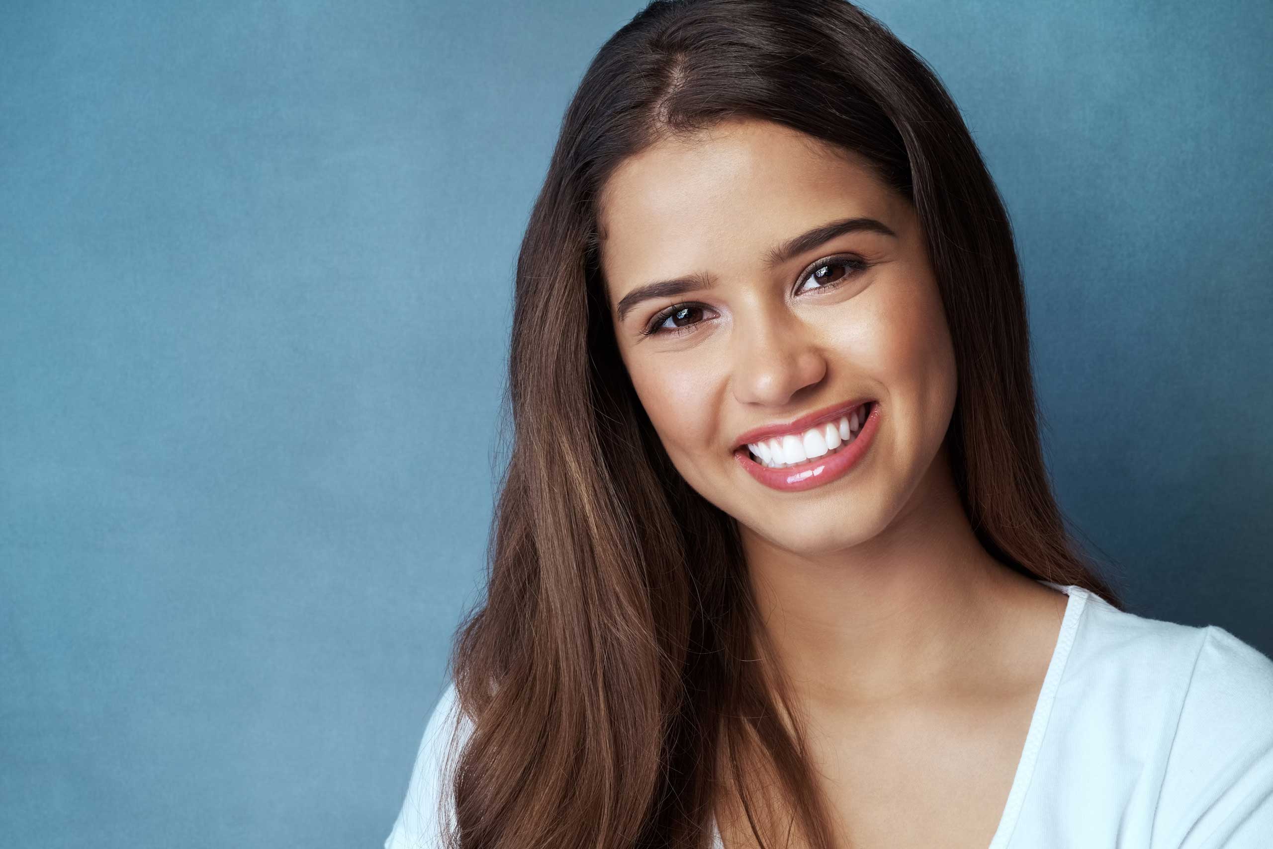 Woman smiling naturally